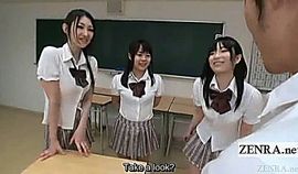 Subtitled Japanese Schoolgirls In Thongs Butt Judging